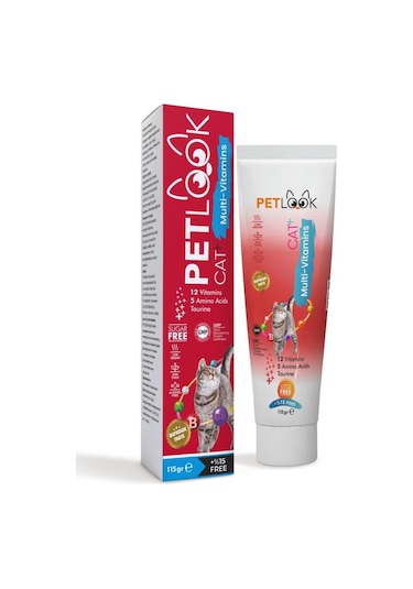 Petlook Kediler İçin Malt + Multi Vitamin Macunu 115 G