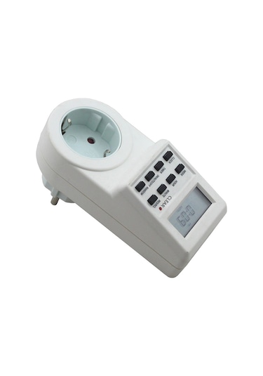 Konesam Ev Elektrikli Aletleri İçin Lcd Ekranlı Zamanlayıcı Soketi - Avrupa Standartı, Kesin Zaman Kontrolü, 16a/3680w