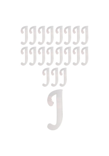 Kına Atölyesi 20 Ad Karışık Pleksi Harfleri 4Cm Gümüş