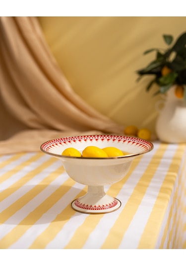 Madame Coco Lison Ayaklı Meyve Kasesi - Kırmızı - 30 Cm 8684427228500 Kirmizi