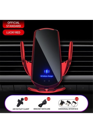 Ebitda Q3 Araç Üstü Maksimum Güçlü Manyetik Kablosuz Şarj, 15w, Kırmızı