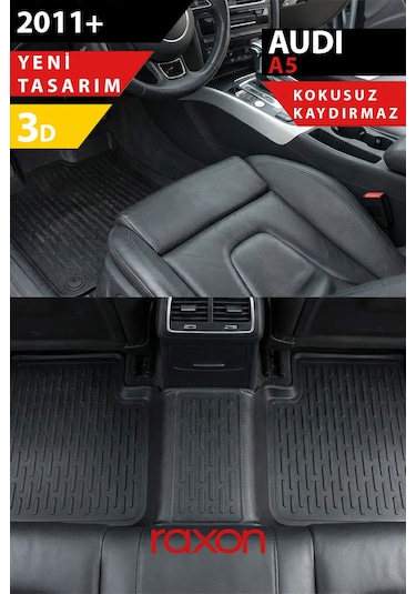 Audi A5 2011+ 3d Havuzlu Paspas Tam Uyumlu Su Geçirmez, Kaymaz
