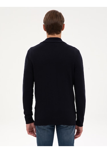 Pierre Cardin Erkek Lacivert Hırka Triko 50317341-vr033 Lacivert