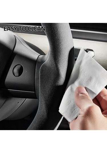 Shineyee Tesla Model 3/y İçin Kaymaz Süet Direksiyon Kılıfı - Erkek/kadın