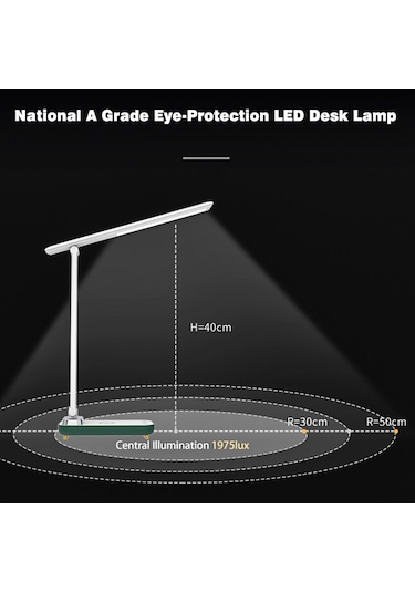 Cbtx Tb-76swk Masa Lambası Göz Bakımı Dokunmatik Kontrol Led Masa Lambası, 15w Kablosuz Şarj Fonksiyonlu