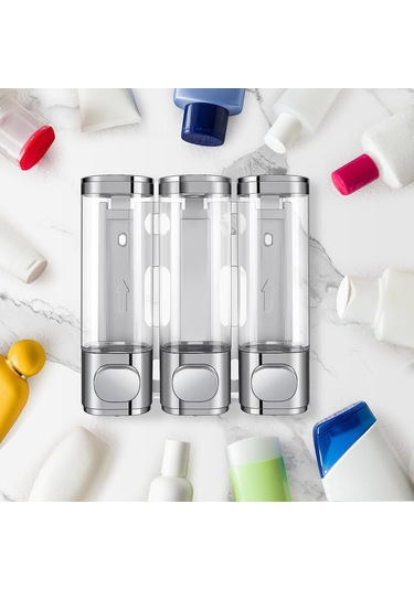 Beyaz 3'ü 1 Arada Oda Duvara Monte Banyo Duş Pompası Dispenseri Ve Düzenleyici - Şamp Kremi, Vücut Losyonu, Banyo Düzen.i 56525414 Beyaz