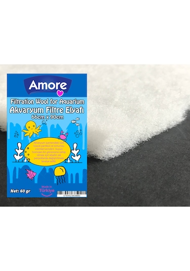 Akvaryum 60gr Silikonsuz Filtre Elyafı 66cm X 90cm Soffice