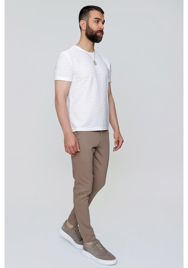 P 1071 Slim Fit Vizon Spor Pantolon Vizon