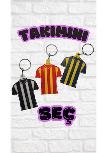 İsme Özel Takım Anahtarlık - 1 Adet Çok Renkli