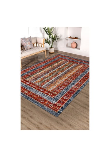 Arkaik Halı Koleksiyonu Zamansız Dokulu Desen, Tozumaz, Kolay Temizlik, İnce Form Renkli