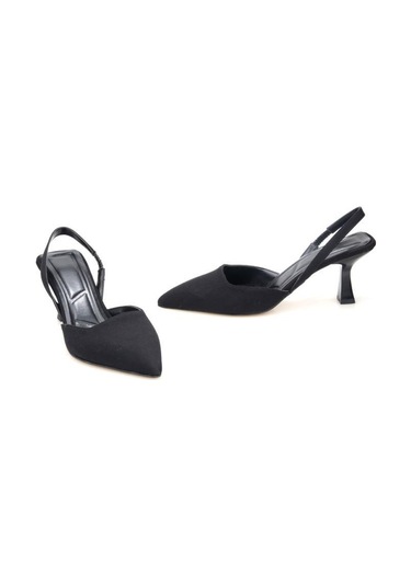 Papuçcity Hco 03176 Kadın Stiletto Arkası Açık Ayakkabı siyah