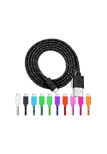 Prestigegoods 2.4a Mikro Usb Hızlı Şarj Kablosu - 2m/3m - Samsung S6 S7 Huawei Htc Uyumlu Android Tablet Ve Cep Telefonu Kablosu
