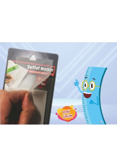 Şeffaf Post-İt Not Kağıdı Ebat 75X75 Mm 50 Yaprak