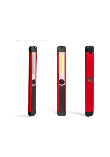 Shineyee Usb Şarjlı Cob Led İş Işığı - 10w Parlak Aydınlatma, Kırmızı Uyarı Işığı, Mıknatıslı Elden Tutulan Tamir Aracı