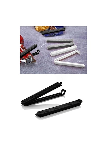 12 Adet Pratik Poşet Kapatıcı Klips Kp-143 Plastik 10 X 15 Beyaz Tr Diğer