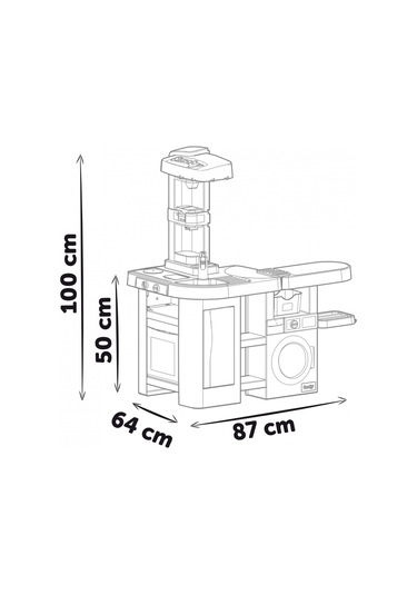 Smoby Tefal 2 in1 Sesli Çamaşır Makineli Mutfak Seti