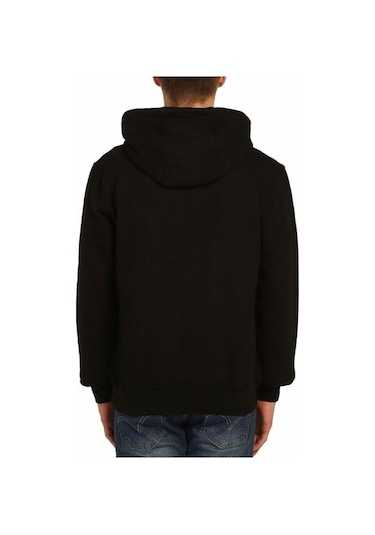 Bant Giyim - Yin Yang Kedi Siyah Kapşonlu Erkek Sweatshirt