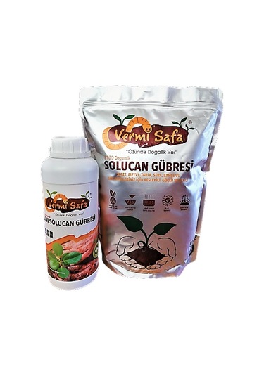 %100 Organik Vermisafa Solucan Gübresi 2 KG Katı + 1 L Sıvı