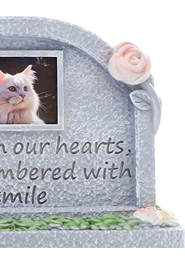 Homyl Evcil Hayvan Anıt Anıtı Reçine Kedi Mezar Taşı Kayıp Altın