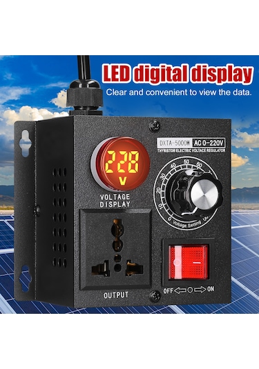 Ac220v 5000w Kademesiz Voltaj Regülatörü Taşınabilir E25135eu