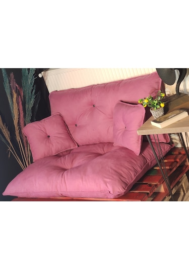 Colormix Moscowa, Yer Minderi, Bahçe Minderi, Balkon Minderi, Minder, 4 Parça Minder, Pembe Minder Pembe