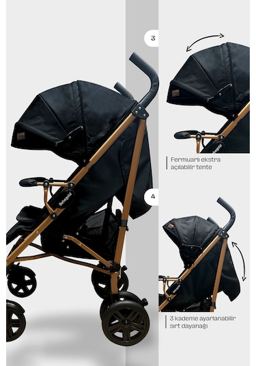Bebegold Lux Baston Bebek  Arabası
