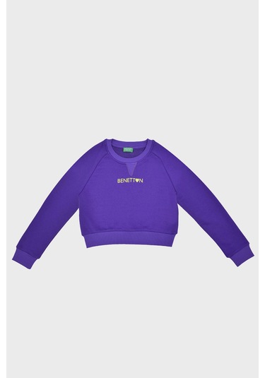 United Colors Of Benetton Kız Çocuk Sweat Bntg21543 Mor Mor