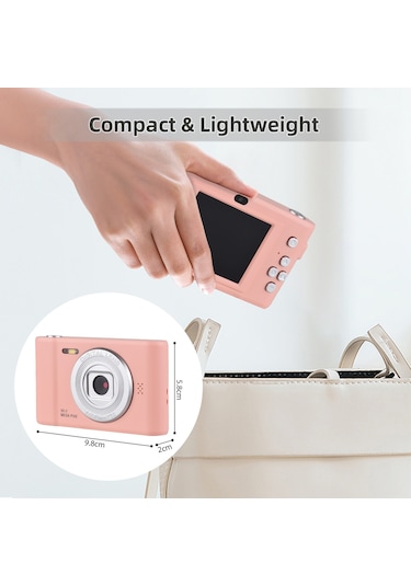 1080p Dijital Kamera Video 50mp Fotoğraf Çift Lens 2.4 İnç Ekran 8x Zoom