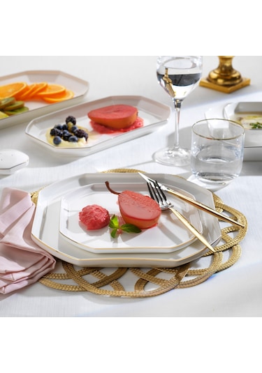 Schafer Graceful Bone Yemek Takımı 56 Parça-gold