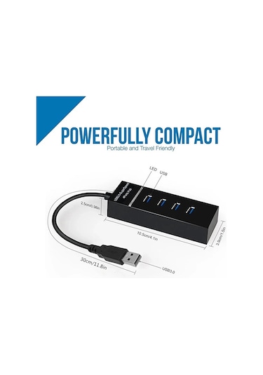 Usb 3.0 To 4 Port Usb Çoklayıcı High Speed Hub 30cm Kablo