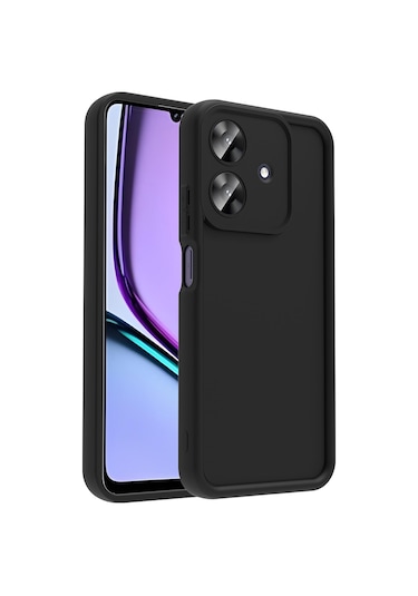 Realme Note 60 Kılıf Kamera Korumalı Zore Ananas Kapak Siyah