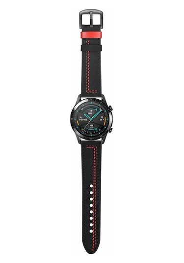 Huawei Watch Gt 3 46mm Uyumlu Krd-19 Deri Ucy Kordon-yeşil