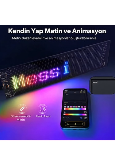 Led Esnek Ekran Yumuşak Piksel Ekran Matris Dijital Panel Programlanabilir Reklam Tabelası RGB