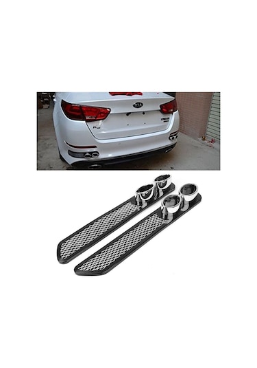 Araç Arka Difüzör Tampon Yapıştırma Egzoz Görünümlü Sportif Ve Agresif Oto Aksesuar