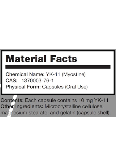 Yk-11 10 Mg Myostatın 30 Kapsül Aromasız