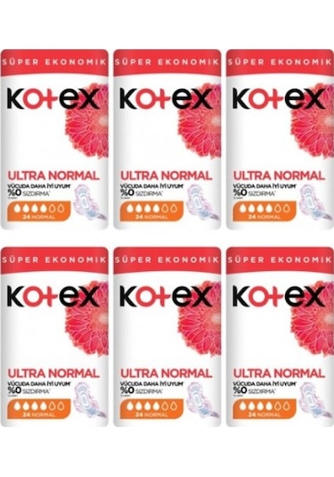Kotex Ultra Normal Ekonomik Paket 6 x 24'lü