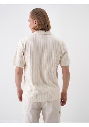 Xint Naturel Pamuk Dokulu Regular Fit Tişört 502277 Beyaz Xint Naturel Pamuk Dokulu Regular Fit Tişört 502277 Beyaz