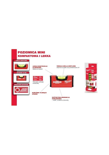 Milwaukee T4932459100 Ağır Hizmet Tipi Minibox Su Terazisi