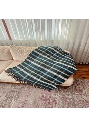 Çift Kişilik Pamuklu Battaniye 180x200 Cm 5040 Çok Renkli