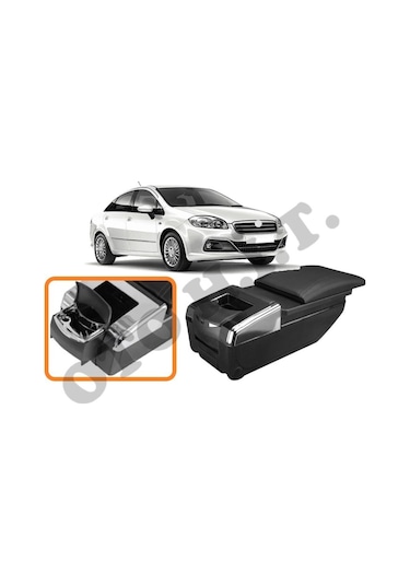 Fiat Linea Uyumlu Bardaklıklı Lüks Kol Dayama Kolçak Siyah İthal.