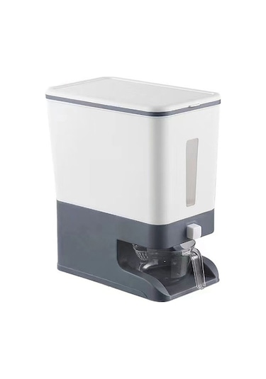 Xurunkeji Pres Tipi Pirinç Dağıtıcı Kapalı Tahıl Kabı Depolama Ev Tipi Tahıl Pirinç Kutusu Dağıtıcı Kova Pirinç Konserveleri 10kg-a Gri Ve Beyaz Xurunkeji Pres Tipi Pirinç Dağıtıcı Kapalı Tahıl Kabı Depolama Ev Tipi Tahıl Pirinç Kutusu Dağıtıcı Kova Pirinç Konserveleri 10kg-a Gri Ve Beyaz