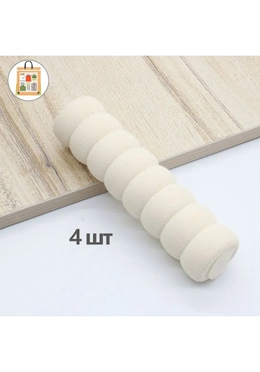 Besthome1 4 Adet Bej Yuvarlak Köşe Koruyucu, Yumuşak Köpük Kapaklı, Çocuk Güvencesi İçin Uygun