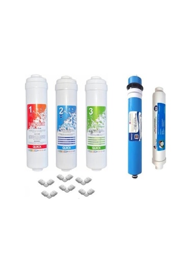 Kapalı Kasa Su Arıtma Cihazları Için Quick Girişli 80 Gpd Membran 5 Aşamalı Filtre Seti