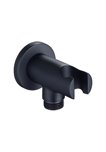Fause Ankastre Askılı Duş Çıkış Dirseği Oval Siyah KDC102-B Siyah