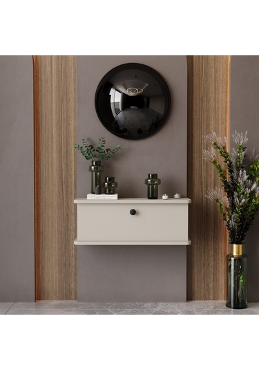 Melura Home Lunaris Dresuar %100 Mdf Kapaklı Duvara Monte Kumtaşı