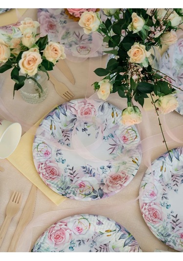 Albeta 20 Kişilik Düğün Kutlaması İçin Tek Kullanımlık Tabak S 258021206 100 adet