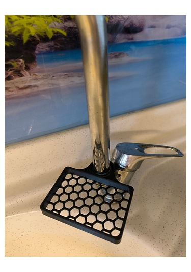 Lavabo İçin Mutfak Sünger Tutucu Siyah
