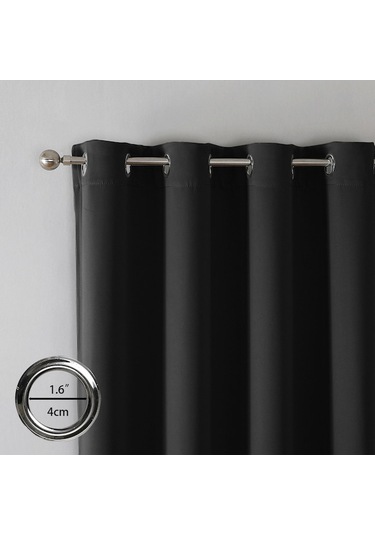 Novahub Festnight Siyah Termal İzolasyonlu Karartma Perdeleri, 2 Parça, Oturma Odası İçin, Enerji Verimli, Huzurlu Uyku Diğer