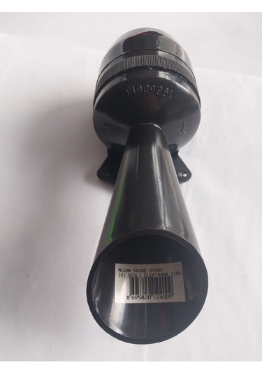 Mesan 24V DC İki Sesli Elektronik Siren Siyah