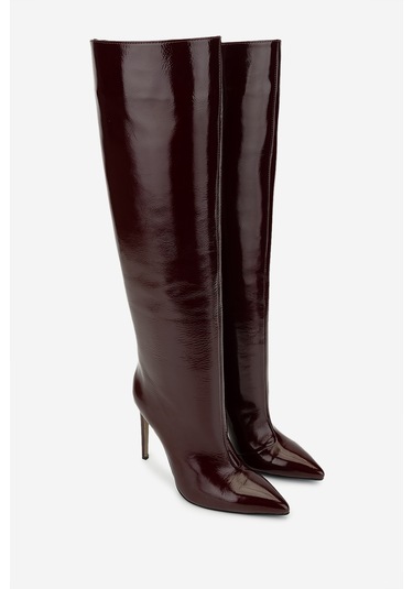 Valmenti Kadın Hakiki Deri Topuklu Çizme 820 396 Bn Czm Sk24-25 Brd Krsk Rgn Bordo